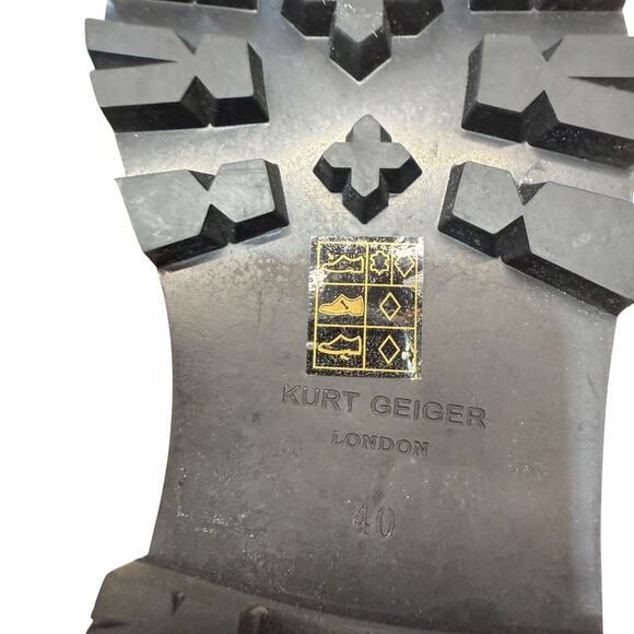 New Kurt Geiger London Women's Black Patent Leather Sequin Zebra Print Loafers - Picture 10 of 10